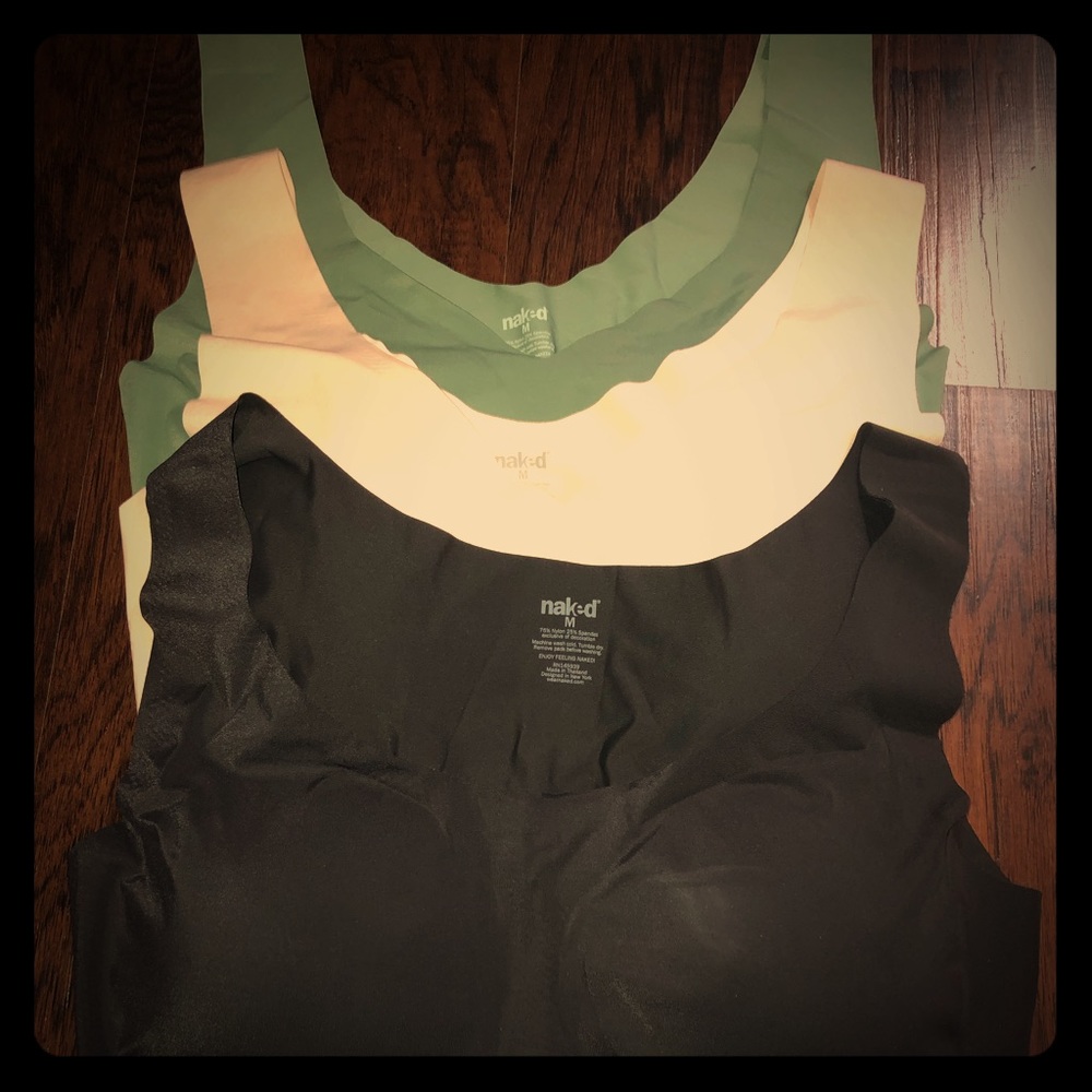 NWOT medium “Naked” bras x 3